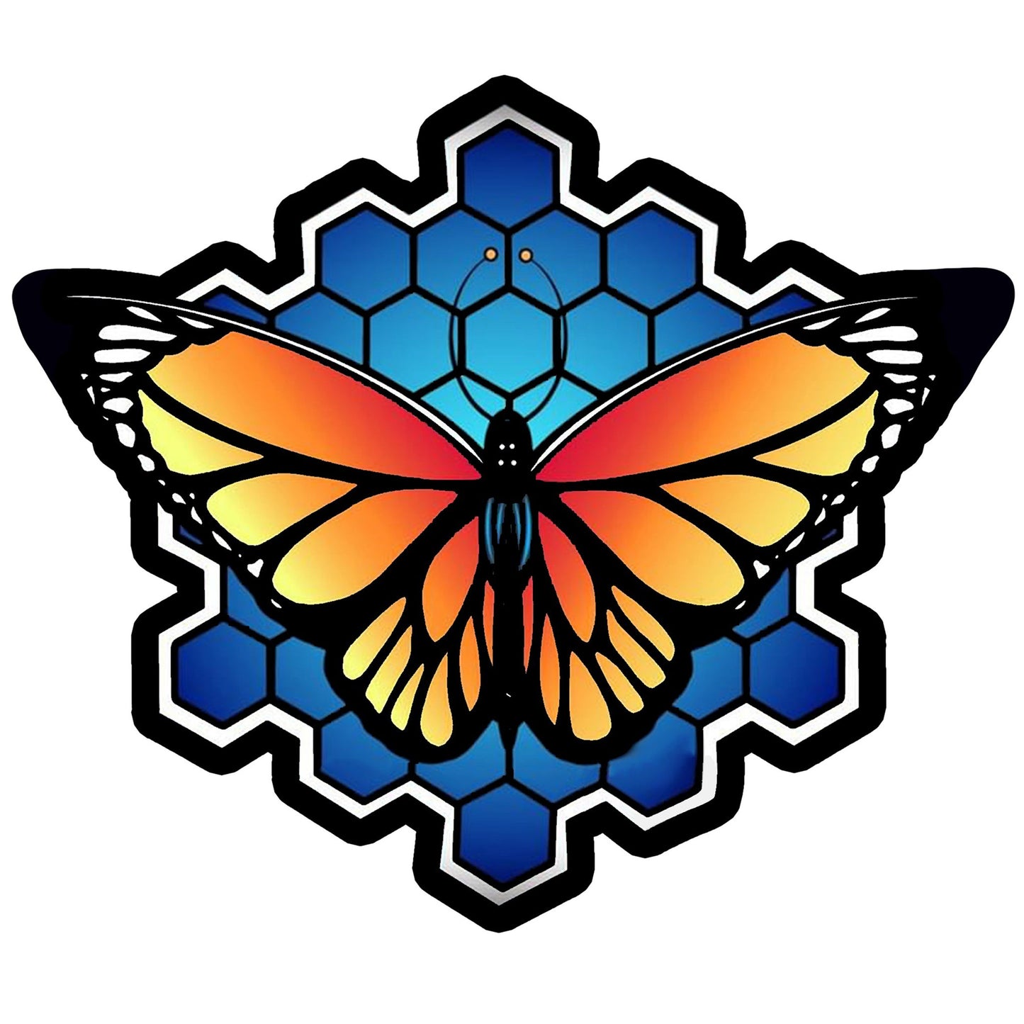 MoodMat - Monarch - By Windstar Glass - 12" Custom Cut - Full Colour Print