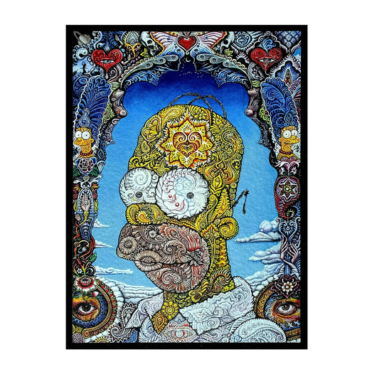 MoodMat - Limited Edition 1 of 75 - Classic Homer - By Randal Roberts - 11" Custom Cut - Full Colour Print