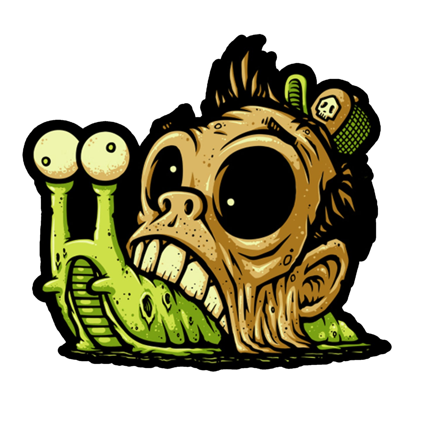 MoodMat - Zombie Snail - By Chump Magic - 11" Custom Cut - Full Colour Print